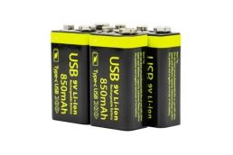 Popular models support customized lithium batteries 9V 850MAH battery Support Type-s usb fast charging lithium battery