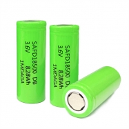 18500 Rechargeable Battery 3.6v 2400mah Round Battery for Camera Battery