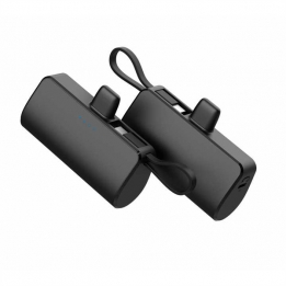 Portable 5200mAh Power Bank With iPhone Plug and Type-C Outdoor Power Bank 3 Output Ports for Mobile Phone
