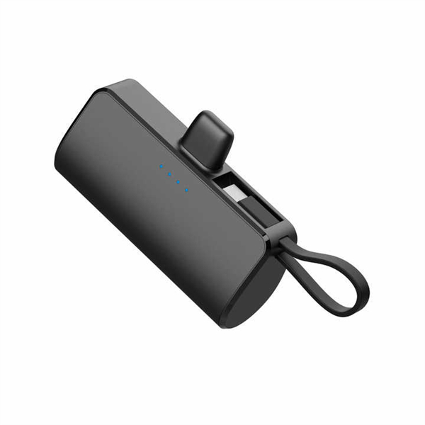 Wholesale Capsule Power Bank 5200mAh Built-in Cable Pocket Power Bank for Mobile Phone Fast Charging