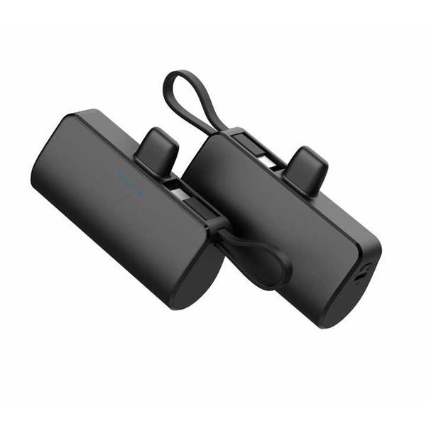 Portable 5200mAh Power Bank With iPhone Plug and Type-C Outdoor Power Bank 3 Output Ports for Mobile Phone